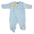 Bébé Chocolat Pyjama Bleu Coton Biologique - 3 Mois